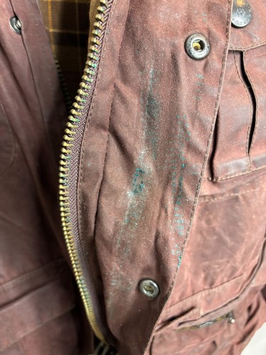 Barbour Bristol Wax Waterproof Cotton Brown Country Jacket Coat Size M 5178 - Bild 7 von 10