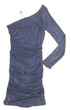 Ruched One-Shoulder Dress NWT Forever 21 Blue Knit Dress Womens size M
