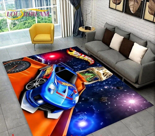 Alfombra 3D Hot Wheels Alfombra Salón Alfombrilla Alfombra Antideslizante DE - Imagen 5 de 14