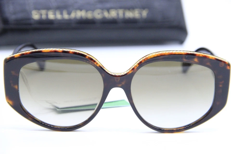NUEVAS GAFAS DE SOL STELLA MCCARTNEY SC40029I 52F HABANA DORADAS AUTÉNTICAS CON ESTUCHE 56-16 Foto 2 de 3