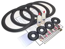 KEF 107/2 Speaker Foam Repair Kit - incl. Donut dust caps - 4KEF10+4Donut