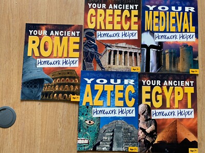 5 Homework Helper Books - Ancient Egypt, Ancient Greece/Rome, Medieval & Aztec 