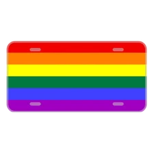 Custom Novelty License Plate With Rainbow Gay Pride Design Add Text Or Picture