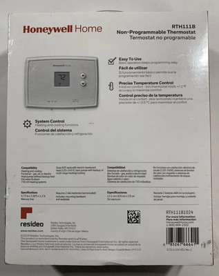 Honeywell RTH111B1024 Digital Non-Programmable Thermostat 85267725477 | eBay