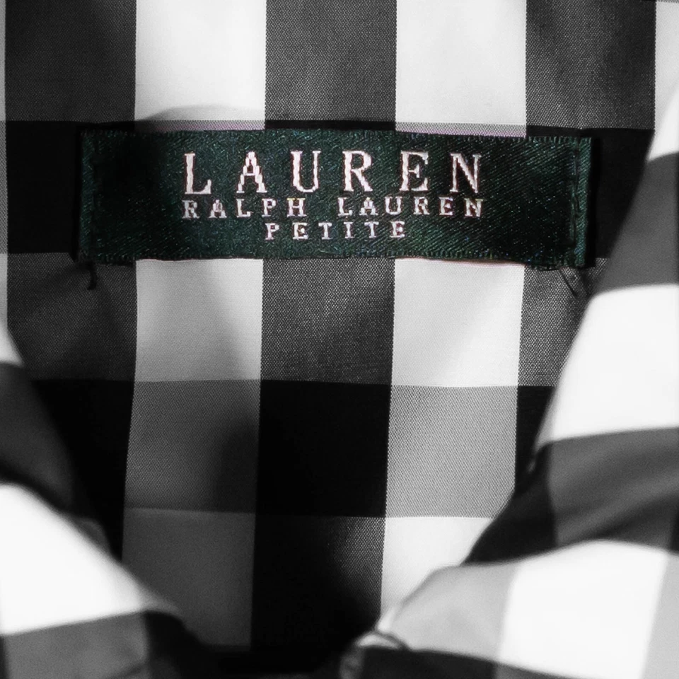 Ralph Lauren Women's Jacket Black White Check Plaid Full Zip Outdoor Preppy 12P - Image 3 of 4