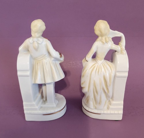 ERPhila Germany Man And Women Porcelain Bookends.  - Picture 6 of 12