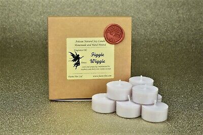 Heart shape soy wax tealights candles x6 jo malone inspired wild fig & cassis 