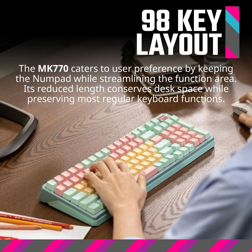 Cooler Master MK770 Mechanical Keyboard 95 Layout Wireless Hot Swappable Swit... - Image 2 of 4