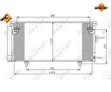 Condenser, Air Conditioning EASY FIT NRF 35868 for Subaru