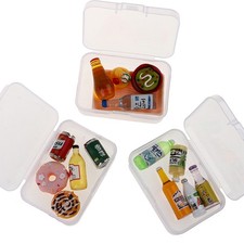 5Pcs1:12 Dollhouse Mini Drink Bottle Food Dessert Plate Pretend Play Kitchen To 