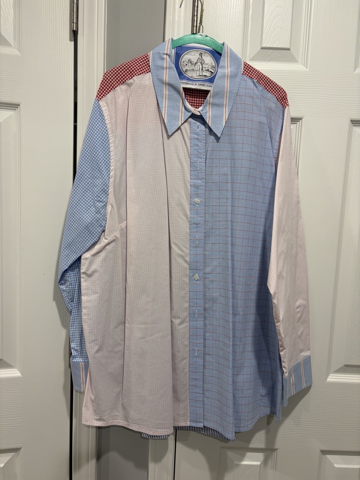 Lane Bryant Plus 24 Patchwork Multi-Color Button-… - image 1