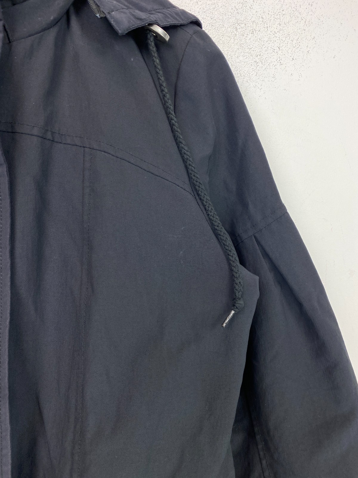 Fat Face Black Solid Jacket Parka Zip Drawstring … - image 4