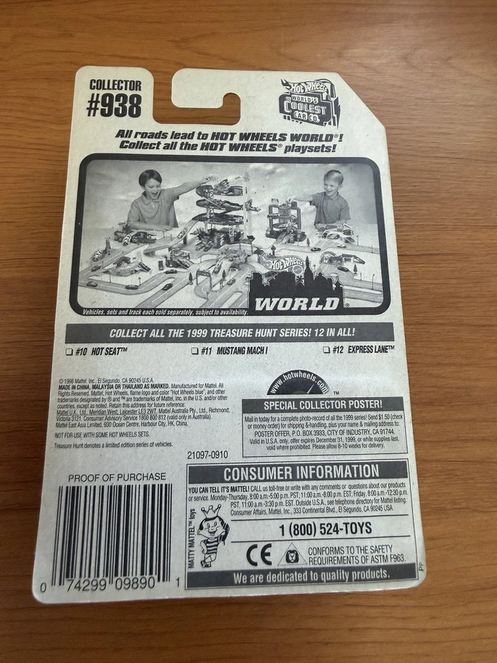 Hot Wheels Limited Edition 1999 Treasure Hunt Series Hot Seat 10/12 (ub) - Image 3 of 4