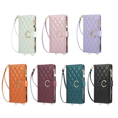 Grid Leather Wallet Phone Case For OPPO Realme 16 15 14 13  P3 15T C73 C35 C65