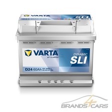 VARTA AUTOBATTERIE DYNAMIC SLI 60Ah STARTERBATTERIE 540A D24