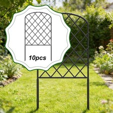 10 Pieces Decorative Garden Fence Panels Lawn for Porch Farmhouse Restaurant