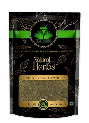 SAI HERBS Vitex Negundo Powder - Vavili - Merwi - Nirgundi - Chaste Tree