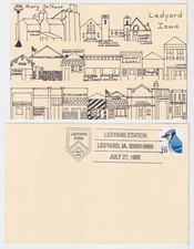 TurtlesTradingPost- Ledyard,  IA 1996- Town Anniversary Pictorial Cancel