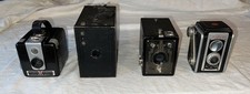 Lot of Vintage Kodak Box Cameras. Brownie Hawkeye, Jr. Six-20, A2,  Duaflex II