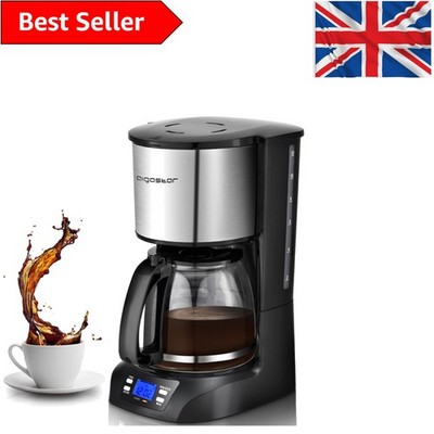 Kaffeemaschine mit fortschrittlichem Timer & Anti-Tropf-Technologie - 12 Tassen, schwarz