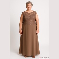 Jade Couture by Jasmine Elegant Mother Of The Bride Dress K188013 In Mocha 28