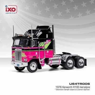 ミニカー IXO 1/64 Kenworth K100 Aerodyne 1976 IXO Models 1976 Kenworth K100 Aerodyne Black And Pink 1/64 | eBay