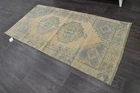 Oushak 3x5,Turkish Rug,vintage,anatolian,BEIGE,kilim,Bohemian,handmade,wool