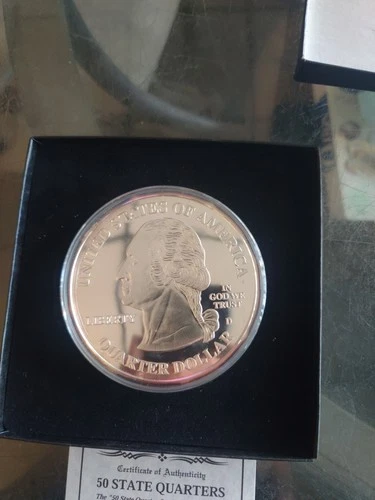 2001  50 State Quarter Proof 4 oz Silver Round Collectible