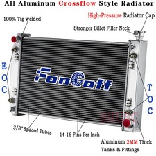 CU622 3-Row Aluminum Radiator For 1988-1999 Chevy/GMC C/K 1500 2500 3500 5.7L V8