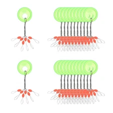 600Pcs Fishing Bobber Beads Stoppers 6 in 1 Float Sinker Stop Oval M Red