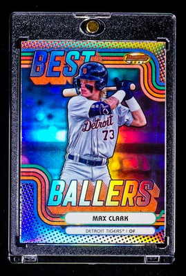 #ad Max Clark RAINBOW HOLO REFRACTOR insert RARE INVESTMENT Detroit Tigers SP $27.99