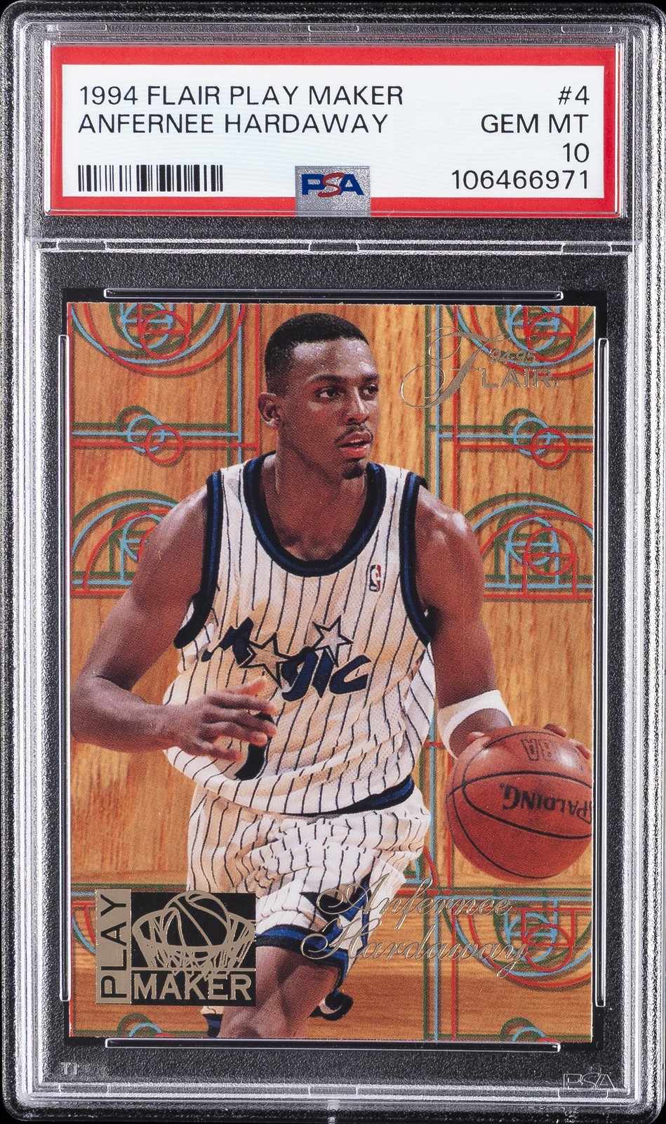 1994 FLAIR PLAY MAKERS #4 ANFERNEE HARDAWAY PSA 10