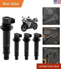4  Ignition Coils Compatible with Yamaha Motorcycles - Easy Install