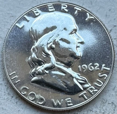 1962 Proof Franklin Half Dollar 90% Silver-INV#8766