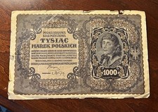 Poland Banknote 1000 Polish Mark Tysiac Marek Polskich 1919