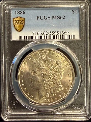1886-P $1 Morgan Silver Dollar PCGS MS62