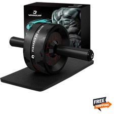 Ab Roller Wheel, Abs  Core Workout Equipment for Home Gym with Knee Pad Acce...