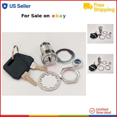 Replacement Lock Chrome for Stack-On Safes Key Lock 2 Keys Weather Resistant