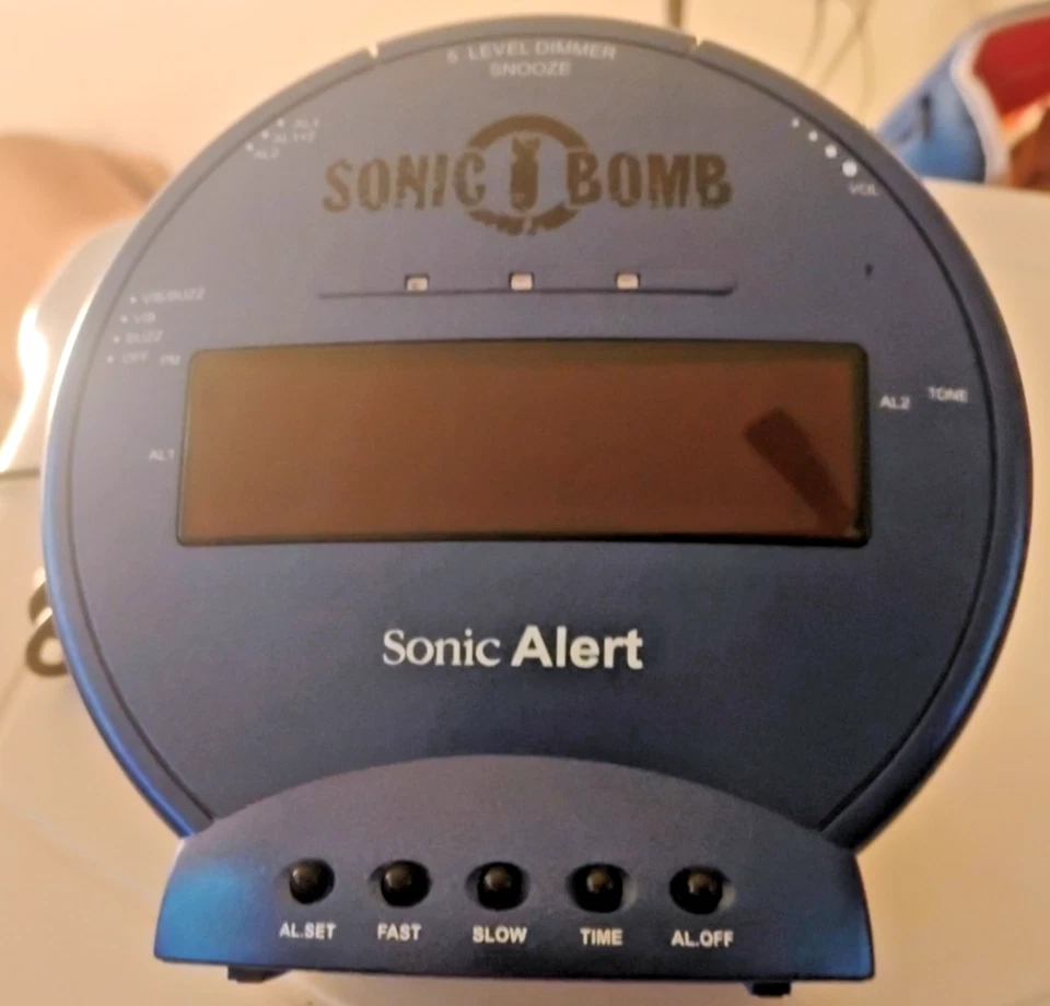 Sonic Bomb Alarm Clock Extra Loud w/ Super Bed Shaker SBB500SS – Tested Works - Image 2 of 4