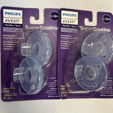 Philips Avent Soothie Pacifier Blue 3-18m, Lot of 4, NEW