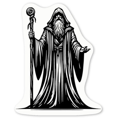 Aufkleber Sticker ''Zauberer stehend'' (DW058428)