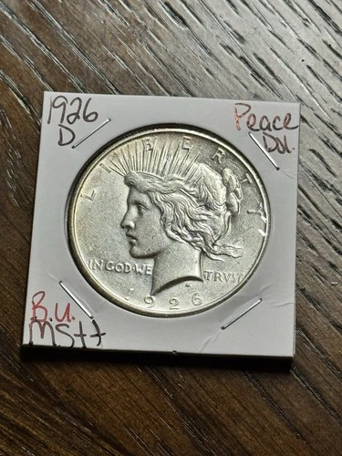 1926 D PEACE SILVER DOLLAR NICE GEM BU UNCIRCULATED MS++ U.S. $1 COIN (Raw18214)