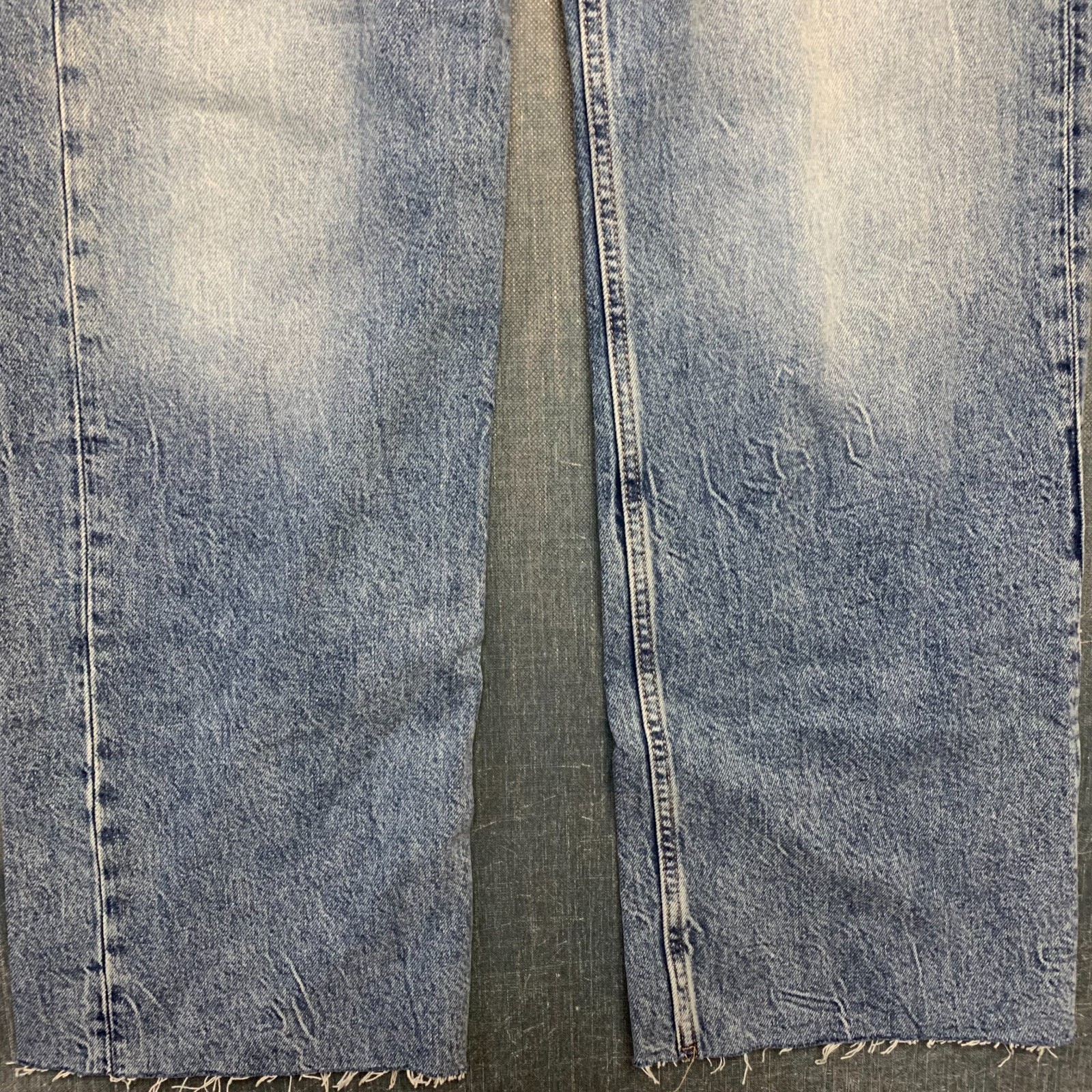ZARA Women's Jeans Size 8 Blue Straight Leg Raw Hem Denim High Rise 100% Cotton thumbnail 3