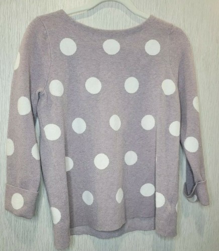 Cynthia Rowley Purple Polka Dot Sweater 