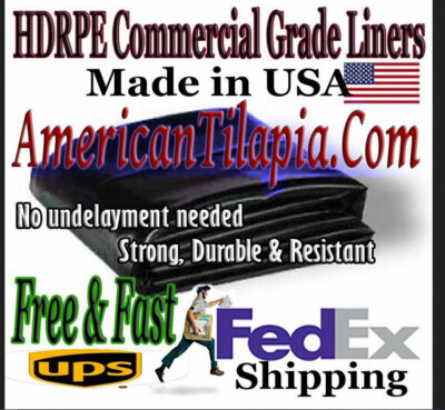 12x50 Pond liner, HDRPE 30/40,Geofiber,Durable, Free Shipping! Heavy Duty!