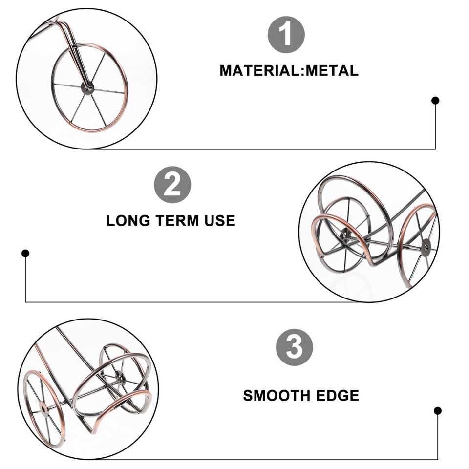 Organizer Rack Metal Sculpture Wine Desktop Decorative Interior