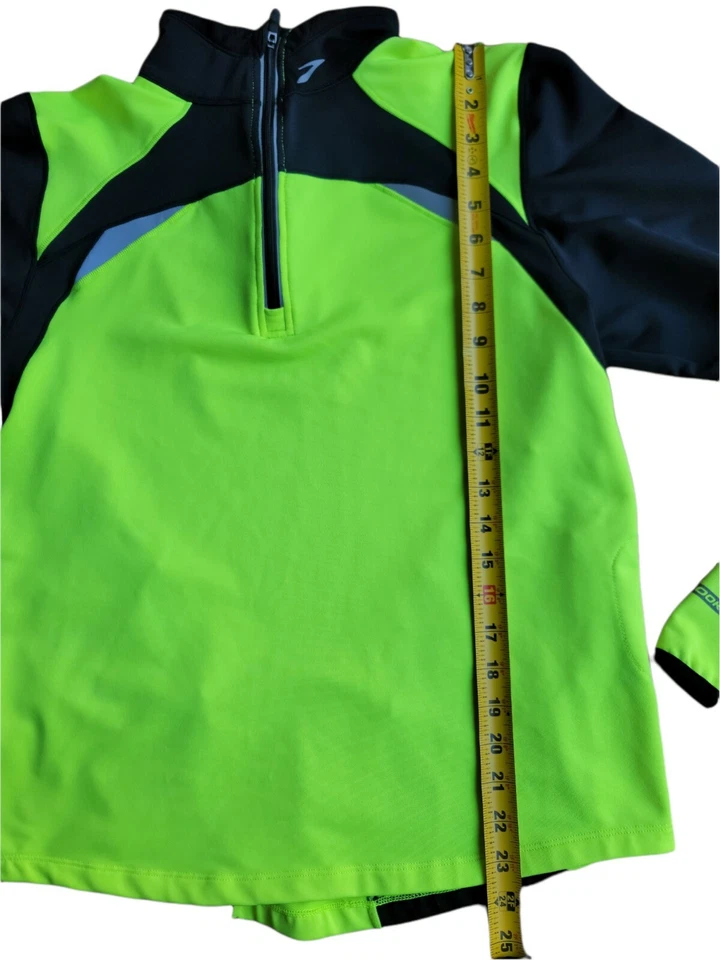 BROOKS Mens Long Sleeve Bright Cycling Pullover Jersey Top Size S - Image 2 of 4
