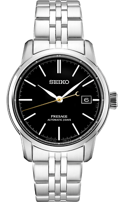 New Seiko Presage Craftsmanship Series ST Steel Black Dial Men's