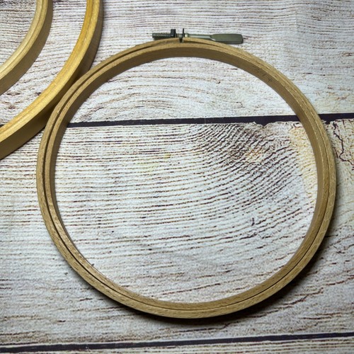 Wooden Cross Stitch Embroidery Hoops 9” 6” Lot Of 3 - Picture 2 of 5