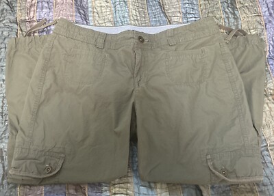 Tommy Hilfiger Woman s Cargo Capri Size 12 Olive Green